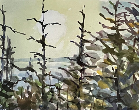 watercolor on paper 9 x 11 inches