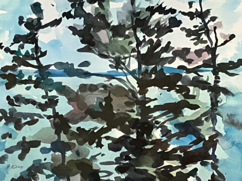 watercolor on paper 10 x 14 inches