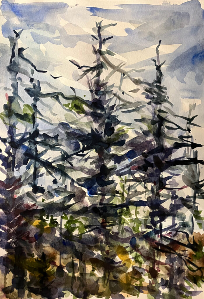 watercolor on paper 16 x 11 inches