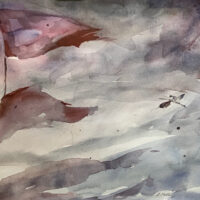 watercolor on paper 12 x 19 inches