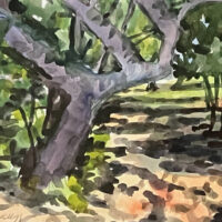 watercolor on paper 7 x 9 inches