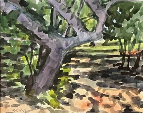 watercolor on paper 7 x 9 inches