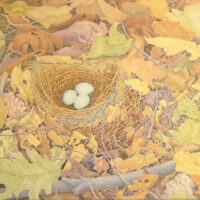 2022 casein on panel 16 x 20 inches