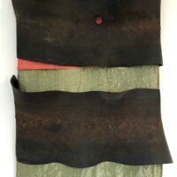 2024 found rubber, gifted silk, and cotton on board