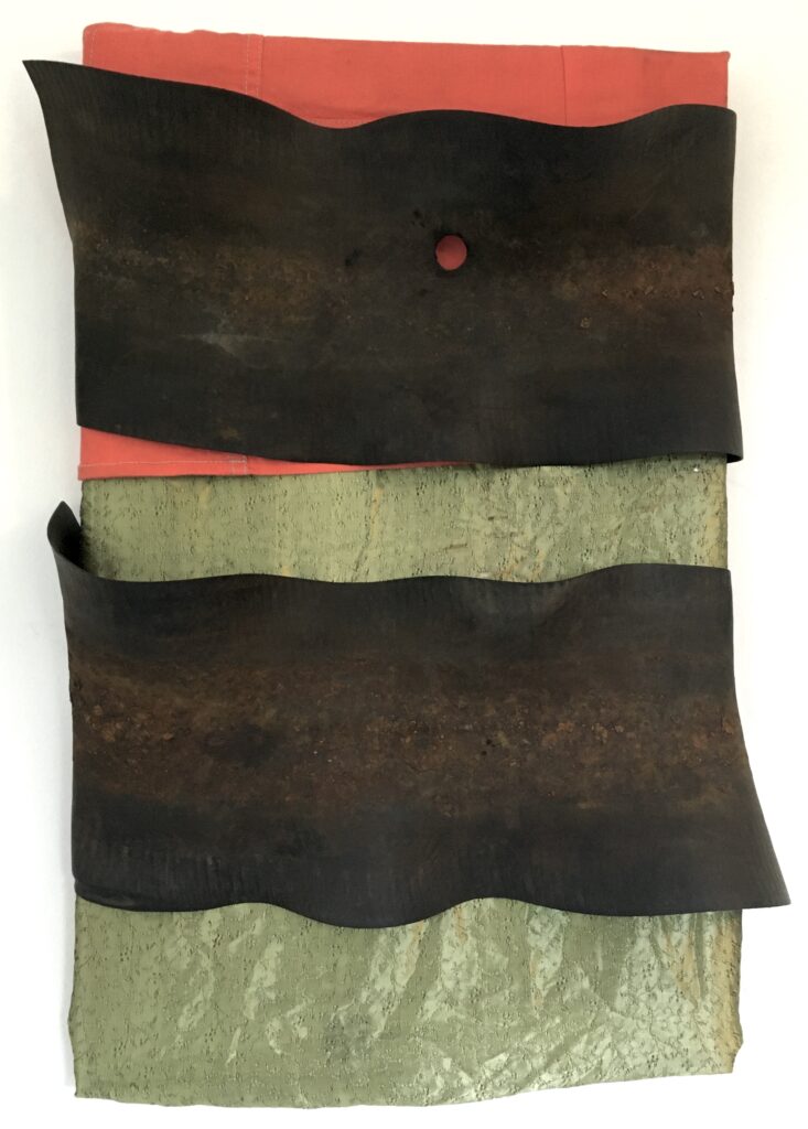 2024 found rubber, gifted silk, and cotton on board