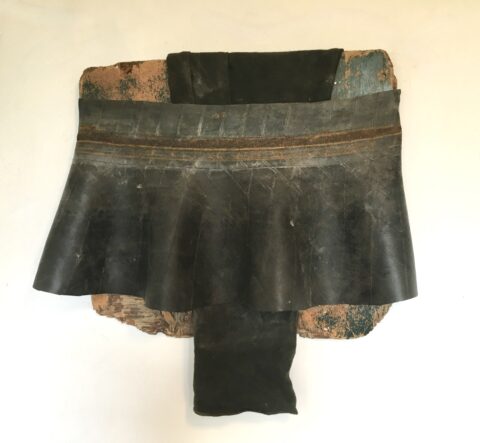 2024 found truck tire, inner tube, wool pants on found street sign