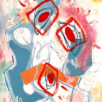 2024 mixed media on Yupo 40 x 29 inches