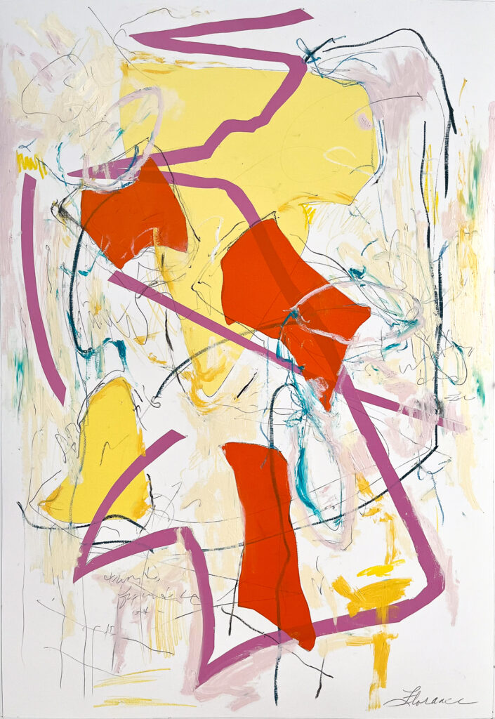 2024 mixed media on Yupo 40 x 29 inches