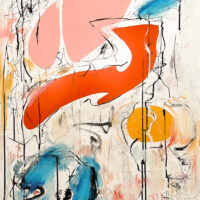 2024 mixed media on Yupo 45 x 33 inches