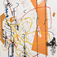 2024 mixed media on Yupo 40 x 29 inches
