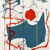 2024 mixed media on Yupo 40 x 29 inches