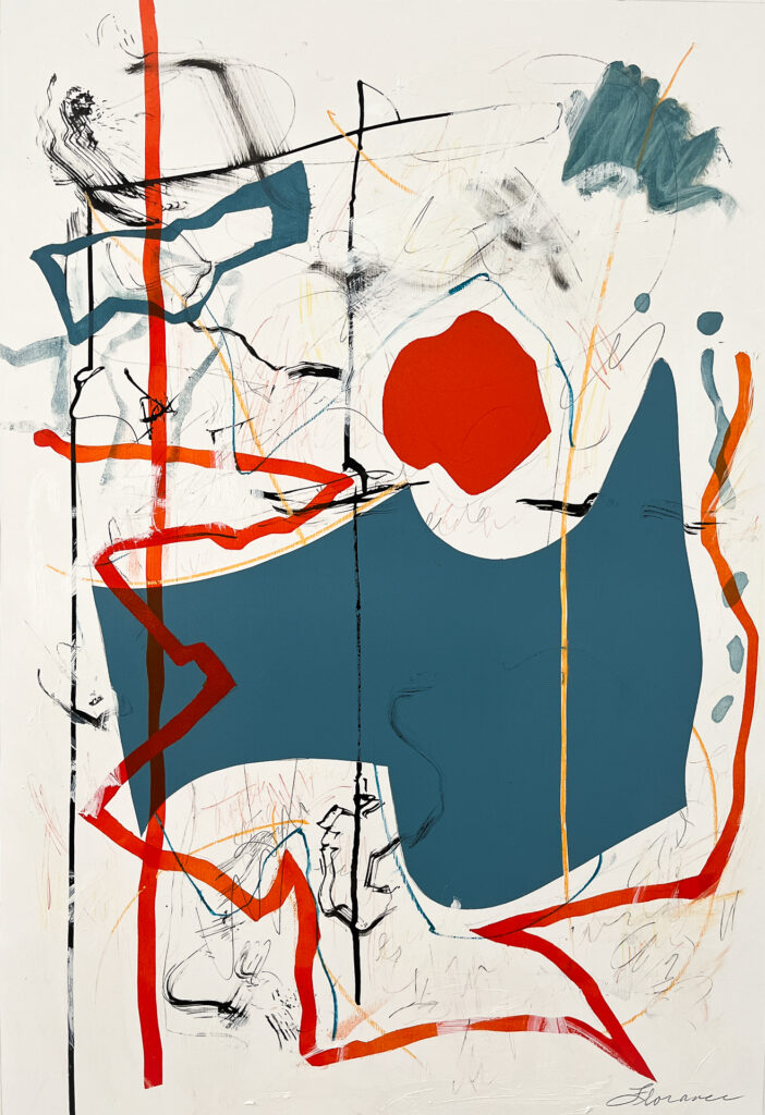 2024 mixed media on Yupo 40 x 29 inches