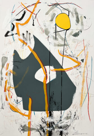 2024 mixed media on Yupo 40 x 29 inches