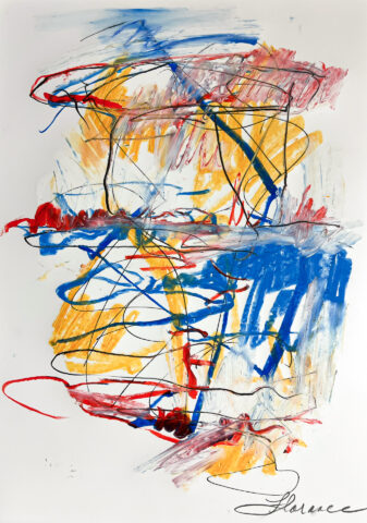 2024 mixed media on Yupo 17 x 14 inches