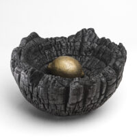 2016 bronze, clay, oil paint 10 x 6 inches