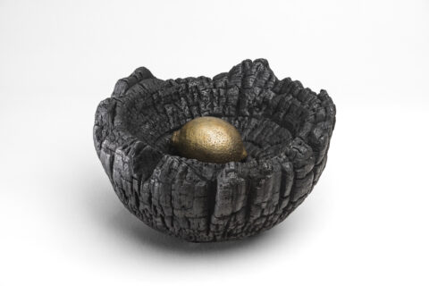 2016 bronze, clay, oil paint 10 x 6 inches