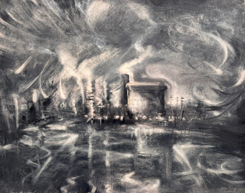 n.d. oil on rag mounted on canvas 16 x 20 inches