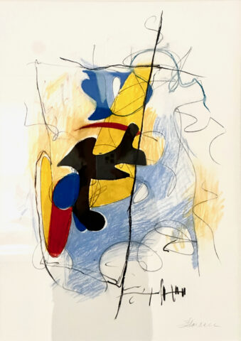n.d. mixed media on paper 33 x 25 3/4 inches