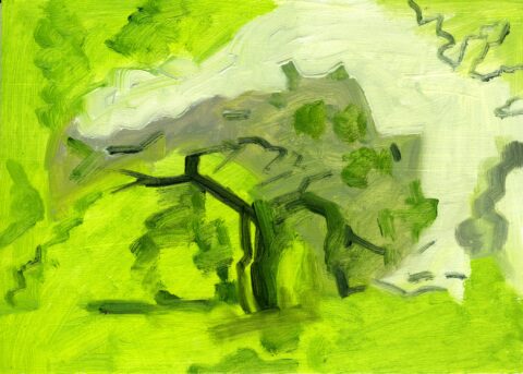 2007 oil on aluminum 5 x 78 inches