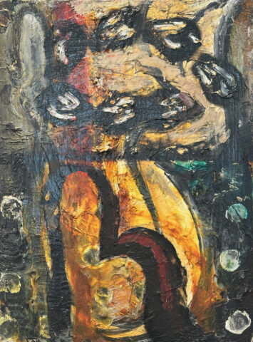 1995 oil on canvas 23 3/4 x 17 3/4 inches'