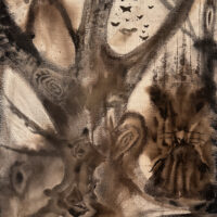 2023 acrylic on monks cloth 24 x 18 inches