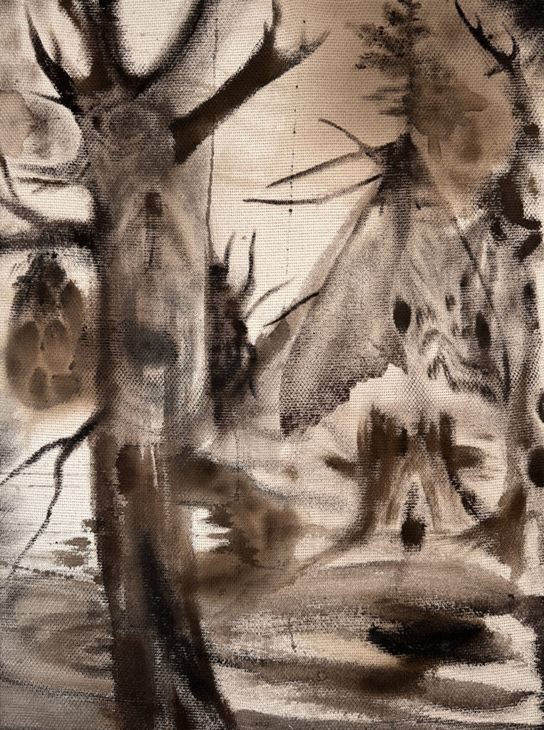 2024 acrylic on monks cloth 24 x 18 inches (sold)