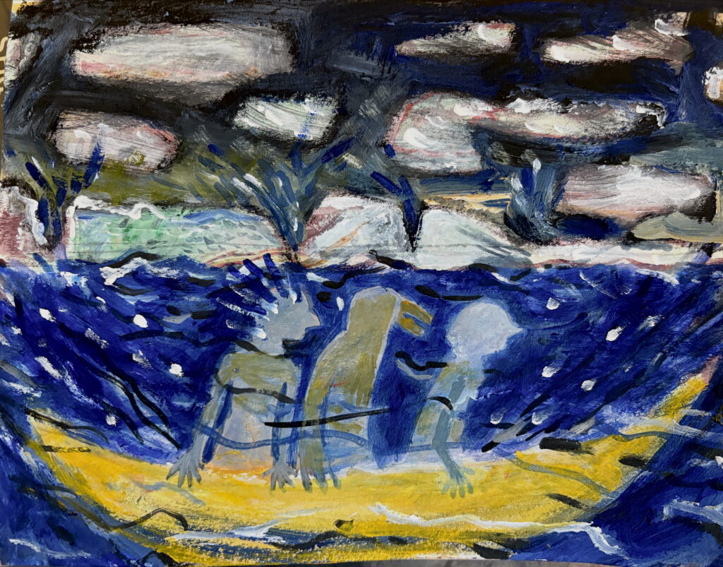 2025 gouache on paper 7 1/2 x 9 3/4 inches