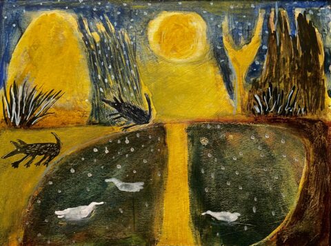 2024 ceracolor on paper 11 x 14 inches