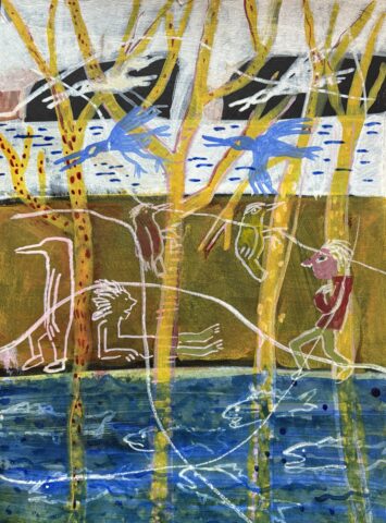 2025 ceracolor on paper 14 x 11 inches