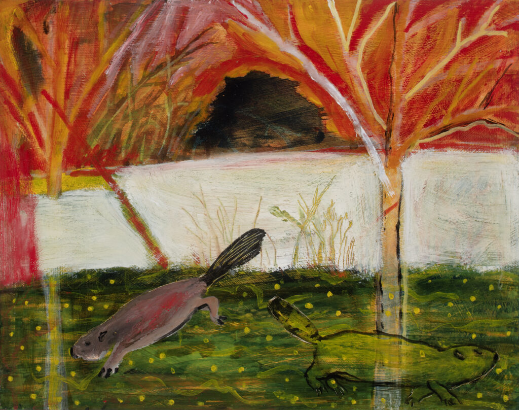 2025 ceracolor and ink on panel 11 x 14 inches