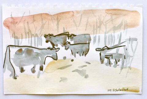 2019 watercolor/paper 6 1/2 x 10 1/8 inches