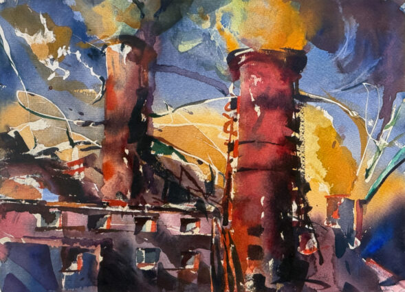 watercolor 10 x 14 inches