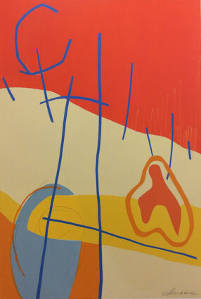 relief ink, litho crayon on Yupo 40 x 26 inches