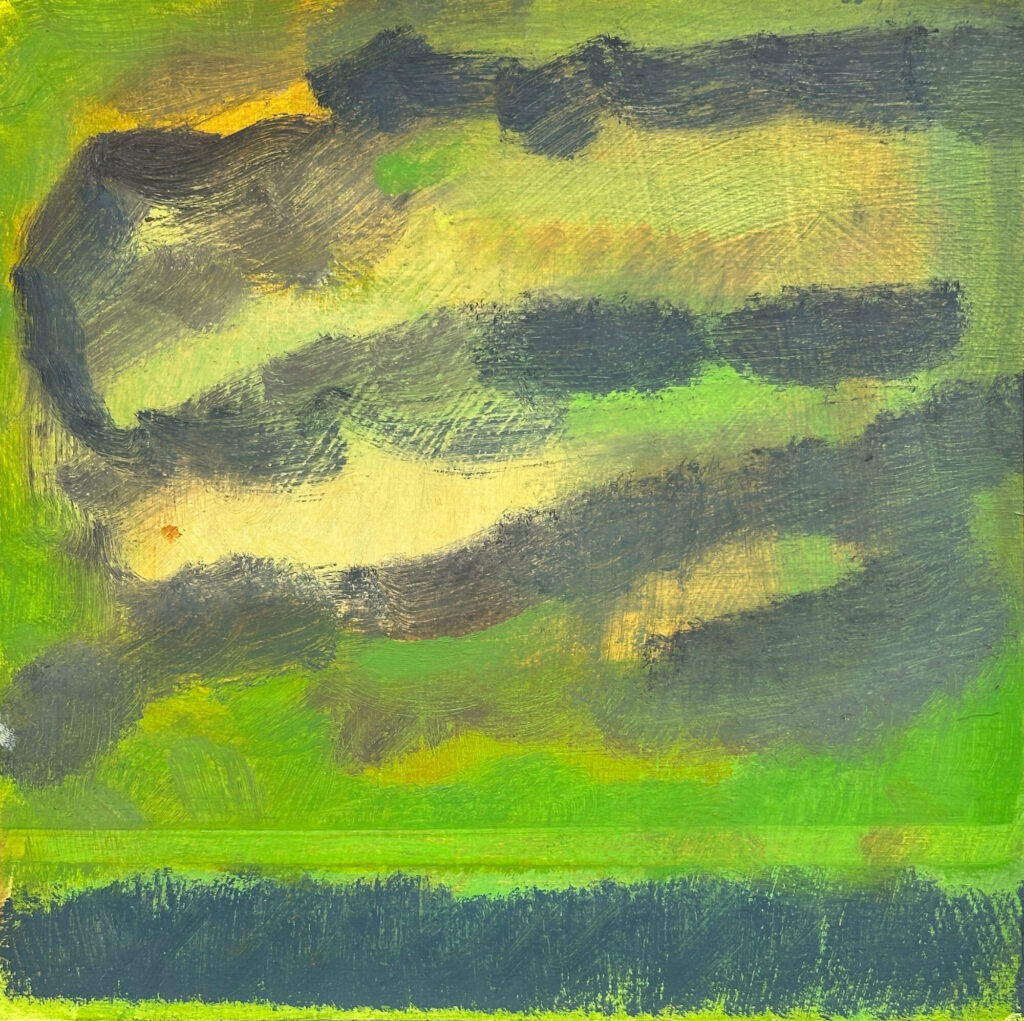 2025 oil on wood panel 8 x 8 inches