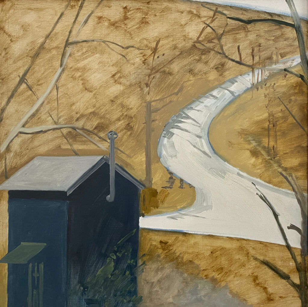 1975 oil on panel 15 1/2 x 16 1/2 inches
