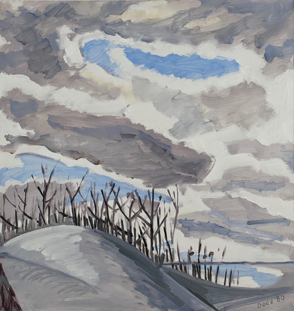 1980 oil on panel 19 x 18 inches