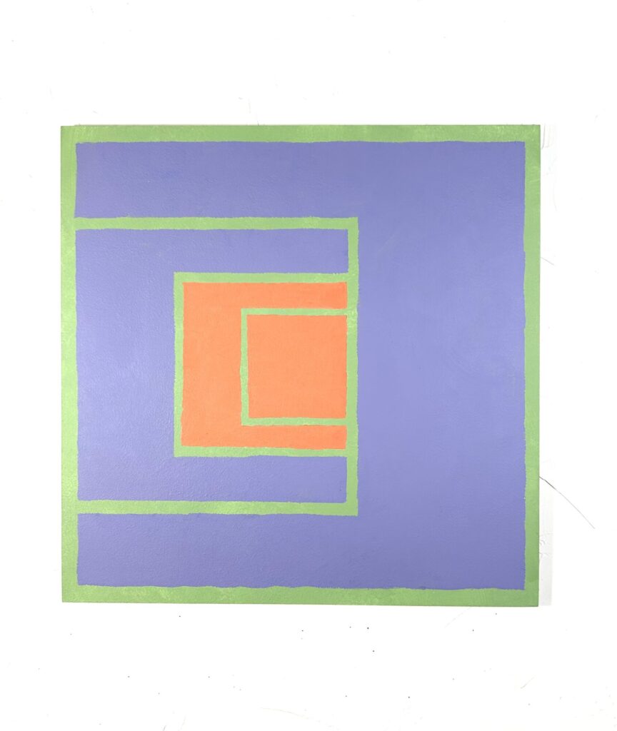 2026, Flashe on aluminum, 18 x 18