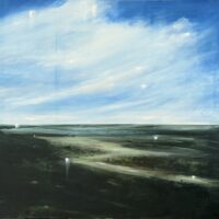 2025 oil moon panel 30 x 36 inches