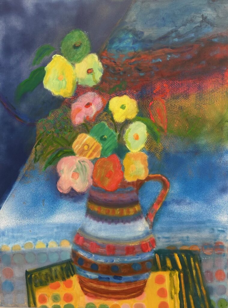 2026 acrylic and oil on canvas 48 x 36 inches