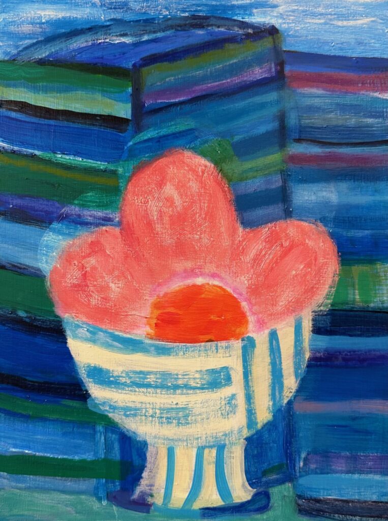 2026 acrylic and oil on canvas 12 x 9 inches