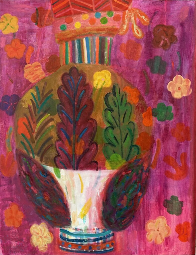 2026 acrylic and oil on canvas 58 x 45 inches
