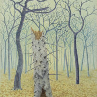 2025 casein on panel 14 x 11 inches