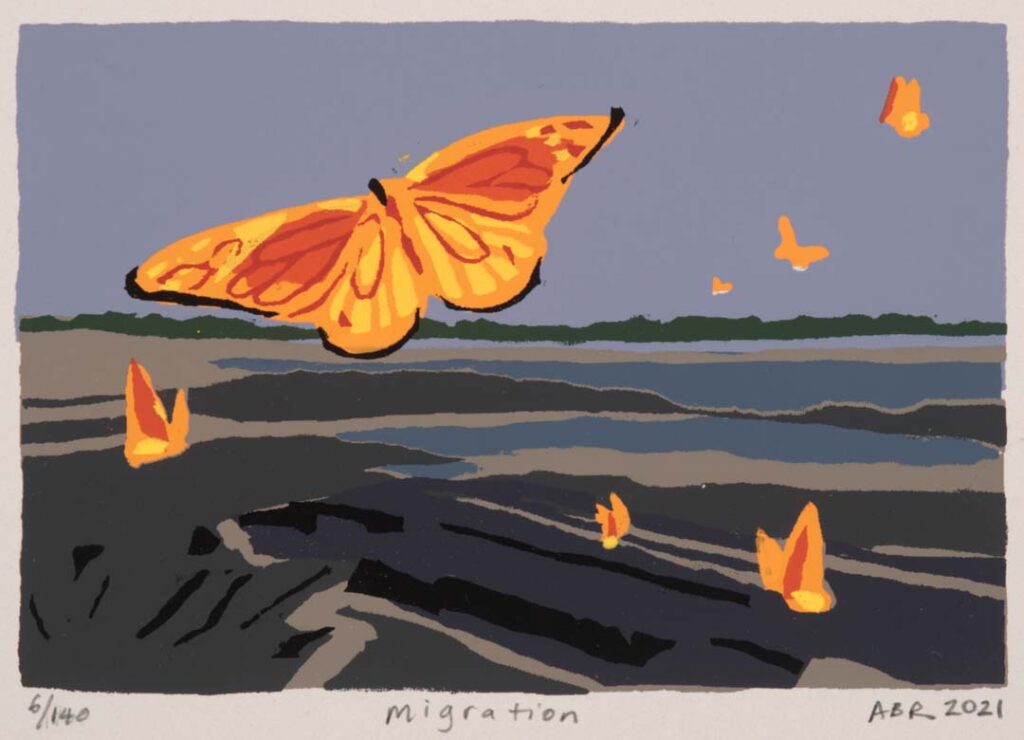2021 silkscreen print 5 x 7