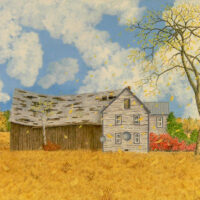2025 casein on panel 15 x 24 inches