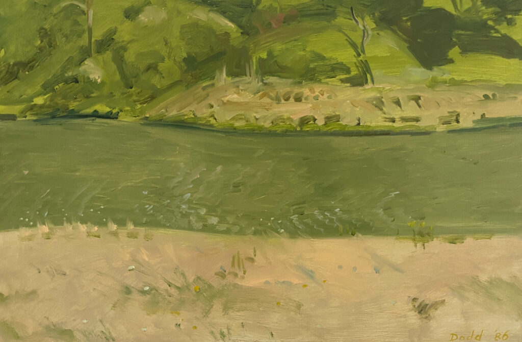 1986 oil on panel 11 x 17 inches - Featured in Lois Dodd, John Walker/TWO FRIENDS PAINTING